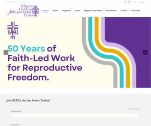 RCRC.org(Religious Coalition for Reproductive Choice) Screenshot