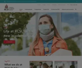 Rcsi.ie(Royal College of Surgeons in Ireland) Screenshot