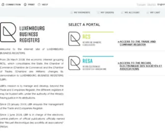 RCSL.lu(Bienvenue sur le site du Registre de Commerce et des Soci) Screenshot