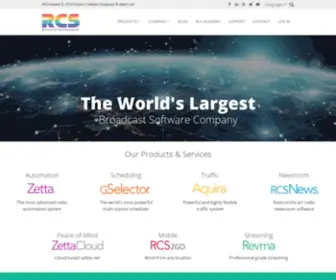 Rcsuk.com(The World's Largest Broadcast Software Company. RCS) Screenshot