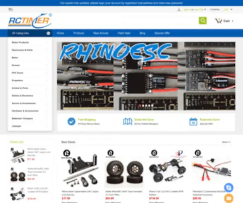 Rctimer.com(RCTimer Hobby Online Shop) Screenshot