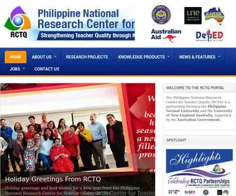 RCTQ.ph(The official website of the Philippine National Research Center for Teacher Quality (RCTQ)) Screenshot