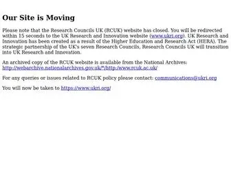 Rcuk.ac.uk(Our Site is Moving) Screenshot