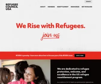 Rcusa.org(Refugee Council USA) Screenshot