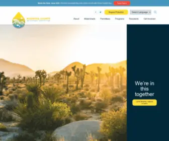 Rcwatershed.org(Riverside County Watershed Protection) Screenshot