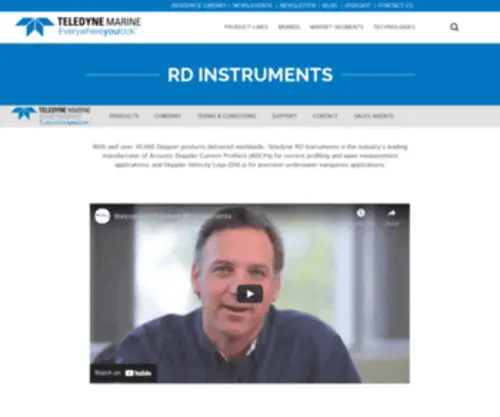 Rdinstruments.com(Get Acoustic Doppler Current Profiler (ADCPs) and Doppler Velocity Logs (DVLs)) Screenshot