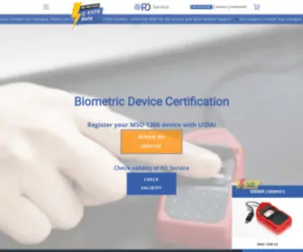 Rdserviceonline.com(Biometric registration) Screenshot