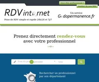 Rdvinternet.fr(Prise de RDV simple et rapide 24h/24 et 7j/7) Screenshot