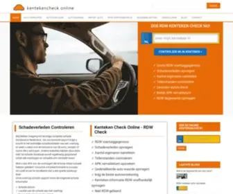 RDWcheck.nl(Kenteken Check Online) Screenshot