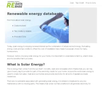 RE-Database.com(Renewable Energy Database) Screenshot