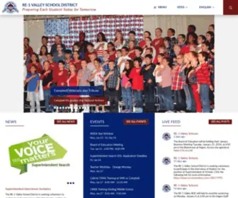 RE1Valleyschools.org(1 Valley School District) Screenshot