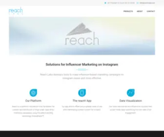 Reach-Labs.com(Solutions for influencer marketing on Instagram) Screenshot