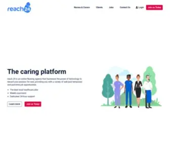 Reach24.co.uk(The Digital Nursing Agency l Health Care Jobs for Nurses & Carers) Screenshot