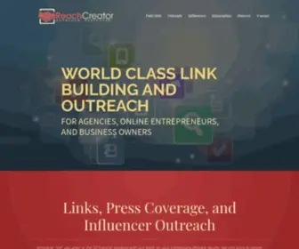 Reachcreator.com(ReachCreator Linkbuilding Agency) Screenshot