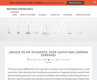 Reachingourbalance.com(Finding Peace in Money) Screenshot