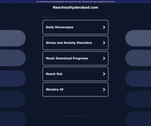 Reachouthyderabad.com(Hyderabad,India,City Guide) Screenshot