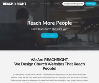 Reachrightstudios.com(Grow Your Church with Church Websites Made By REACHRIGHT) Screenshot