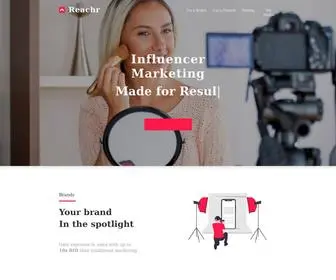 Reachrsocial.com(Influencer Collaboration Platform) Screenshot