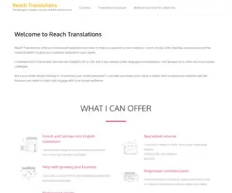 Reachtranslations.co.uk(Translating for charities) Screenshot