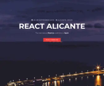 Reactalicante.es(React alicantethe international react.js conference in spain) Screenshot