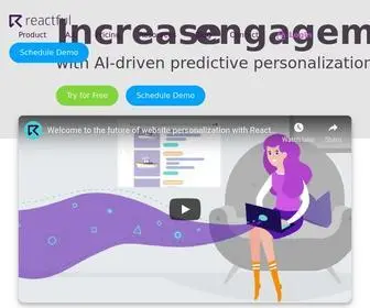Reactful.com(AI-driven predictive personalization platform) Screenshot