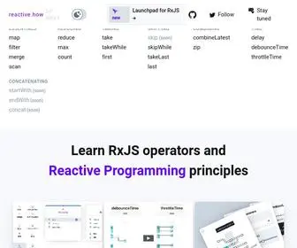 Reactive.how(RxJS and Reactive Programming) Screenshot