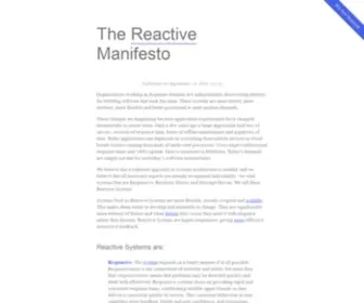 Reactivemanifesto.org(The Reactive Manifesto) Screenshot