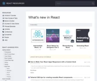Reactresources.com(React Resources) Screenshot