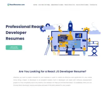 Reactresumes.com(Professional React Developer Resume Samples and More) Screenshot