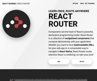 Reactrouter.com(Version 6 of React Router) Screenshot