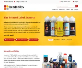 Readability.co.uk(Bottle Label Printing) Screenshot