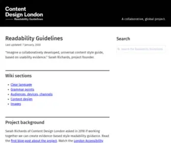 Readabilityguidelines.co.uk(Readability Guidelines) Screenshot