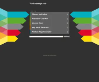 Readcodekeys.com(readcodekeys) Screenshot