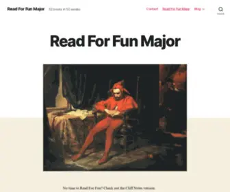 Readforfunmajor.org(52 books in 52 weeks) Screenshot