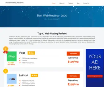 Readhostingreviews.com(Best Web hosting Provider) Screenshot