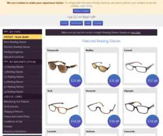 Reading-Glasses-Direct.co.uk(Reading Glasses at affordable prices) Screenshot