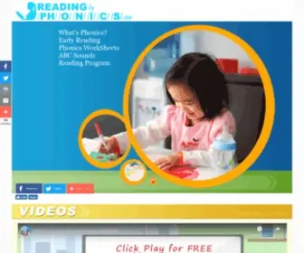 Readingbyphonics.com(Learning to Read With ABC Phonics Activities and Printable Worksheets) Screenshot
