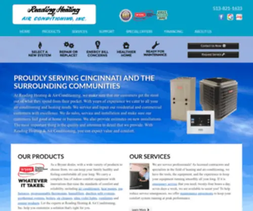 Readingheating.com(Reading Heating & Air Conditioning) Screenshot