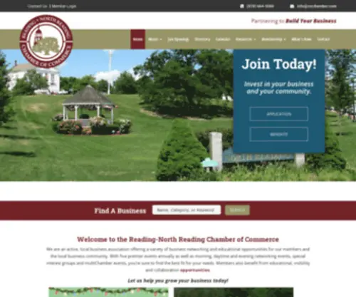 Readingnreadingchamber.org(The businesses of Reading and North Reading partner with the community) Screenshot