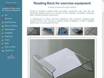 Readingrack.com(Reading Rack for Treadmills) Screenshot