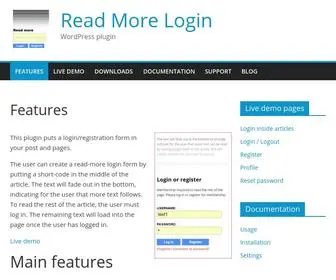 Readmorelogin.com(WordPress plugin) Screenshot