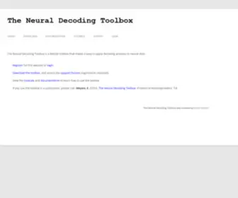 Readout.info(The Neural Decoding Toolbox) Screenshot