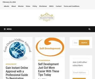 Readoutsider.com(Read Outsider) Screenshot