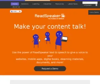 Readspeaker.net(Online Text to Speech) Screenshot
