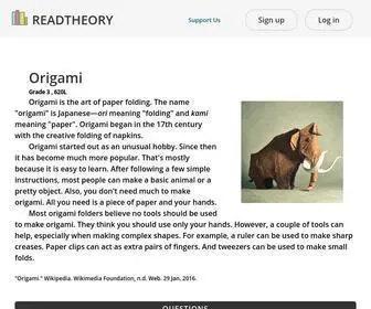 Readtheory.org(Free Reading Comprehension Practice for Students and Teachers) Screenshot
