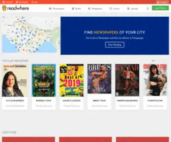 Readwhere.com(Android magazine) Screenshot