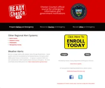 Readychesco.org(Chester County Department of Emergency Services) Screenshot