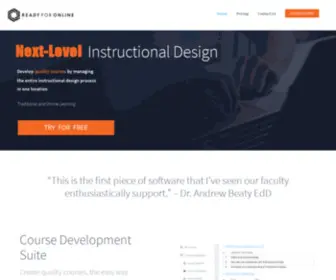 Readyforonline.com(Develop Online Courses and Curriculum) Screenshot