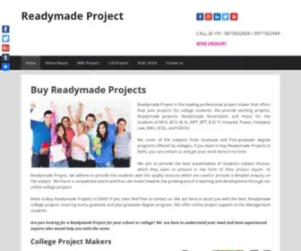 Readymadeproject.in(College Project Makers in Delhi for MBA) Screenshot