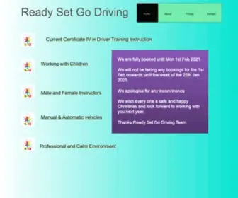 Readysetgodriving.com.au(Bendigo driving school) Screenshot